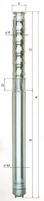 10, 12 Inch Stainless Steel Submersible Pumps AC Series 15 HP -100HP