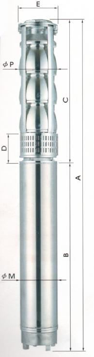 8 Inch Stainless Steel Submersible Pumps AS Series 5 HP -35HP